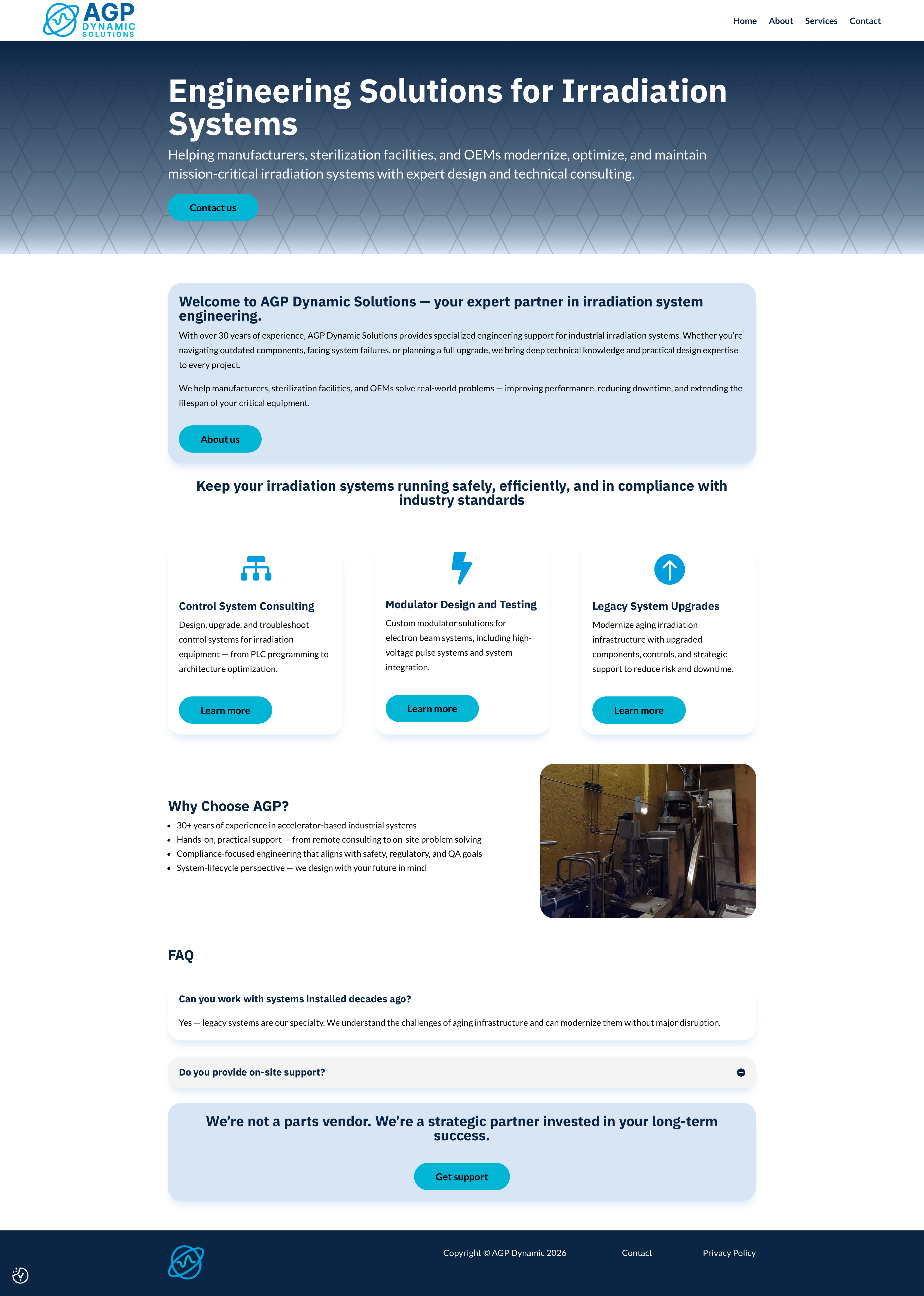 AGP Dynamic Solutions website